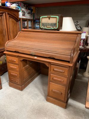 Bureau dit "Américain" en chêne ouvrant par des tiroirs, le … - Photo 1