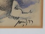 drawing of a cat with a hat on its head and the words martin written on it
