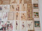 a lot of cards and postcards on the table