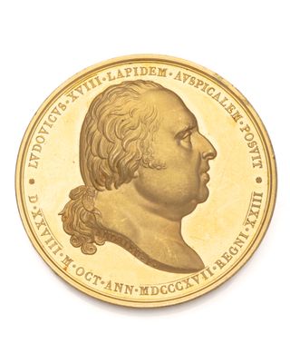 pièce d'or représentant le profil d'un homme
