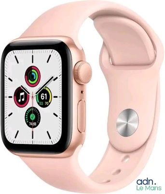 apple watch series 5 gps 44mm gold aluminum case with pink sand sport band