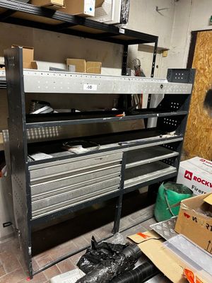 Rack d'aménagement pour camionnette laqué gris