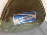 a close up of a bag with a label on it
