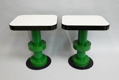 Saar ZAFRIR (XXe - XXIe s.) Paire de tables type chevet dans…