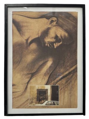 an image of a picture of a woman laying on a bed with a car in front of her