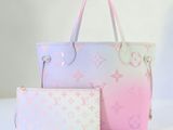 Ensemble sac et portefeuille « Louis Vu Vu » en rose et bleu