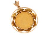 an image of a close up of a pendant on a white background