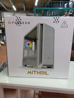a box with a computer inside of it sitting on a table