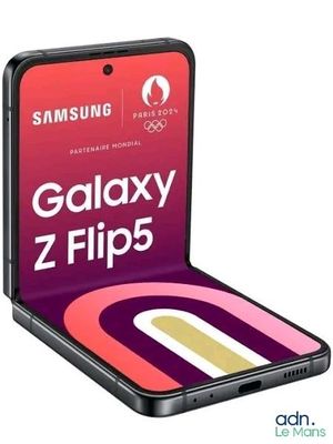 the samsung z flips is shown with the logo on it
