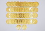BULGARIE
Lot de 50 monnaies 4 Ducat Franz Joseph I imitation or 
