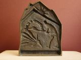 statue of a man and a woman in a church on a table