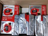 a box of assorted coffees sitting on a table