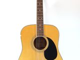 a close up of a guitar on a stand against a white background