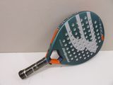 a tennis racket that is sitting on a table