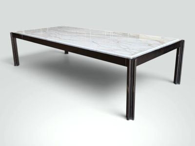 marble top coffee table with black legs and legs