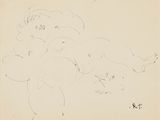 an image of a drawing of a woman laying on her back