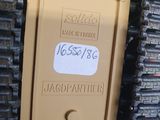 a close up of a yellow box with a sticker on it
