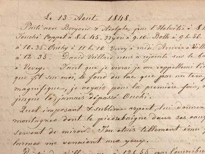 MANUSCRIT - MONTAGNE - Cahier in-8 débroché, sans couverture…