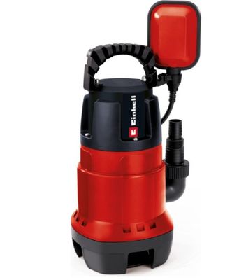 une pompe électrique submersible rouge et noire avec une poignée rouge