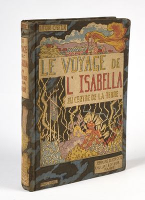 an old book with a picture of a woman on it
