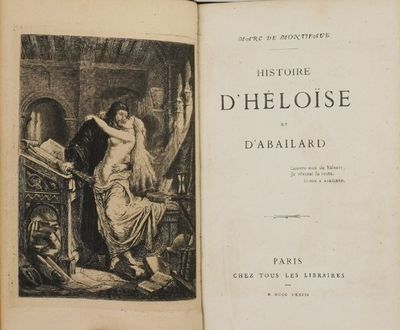 un vieux livre avec l'image d'une femme