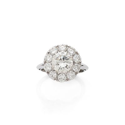 a diamond single - stone ring, by van cleef