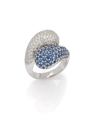 a diamond and sapphire ring, by van cleef