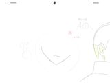 a drawing of a man and a woman that are looking at each other