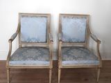 pair of french louis xvi style armchairs