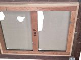 a picture of a window that is being built