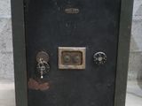 a black safe box sitting on a table