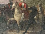 a painting of a group of men riding horses
