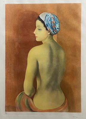 une image représentant un tableau d'une femme portant un turban sur la tête