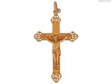 Pendentif en forme de crucifix en or jaune 14 carats