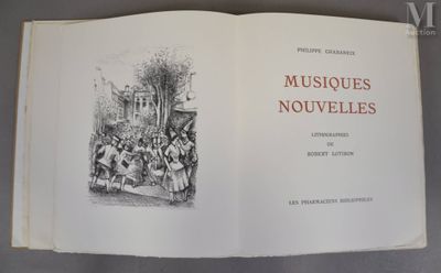 un livre ouvert sur lequel figure le dessin d'un groupe de personnes assises sur un banc