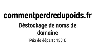 Nom de domaine commentperdredupoids.