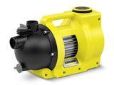 une pompe jaune et noire sur fond blanc