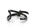 an image of a pair of black rings on a white surface