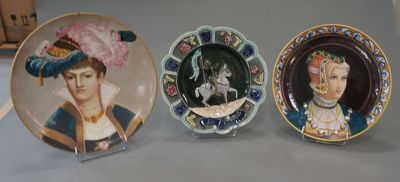 three plates that are sitting on a table