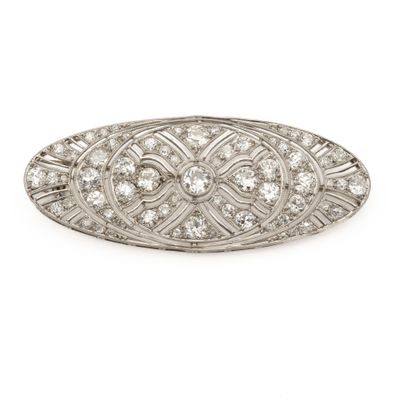 Broche Ovale Ancienne à Motifs Fleurs - Pièce Rare, Occasion