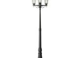 a close up of a street light on a white background