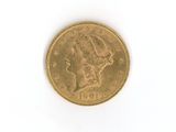 an image of a gold coin on a white surface