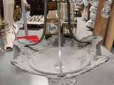 an image of a table with a chandelier on top of it