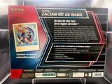 a box of pokemon cards sitting on a table
