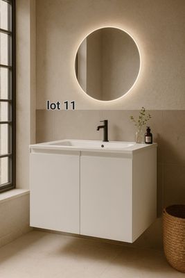 OSKAB – Meuble de salle de bain suspendu avec vasque intégré…