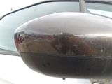 reflection of a dog in a side view mirror of a car