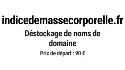 Nom de domaine indicedemassecorporelle.