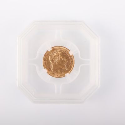 FRANCE. Pièce de 20 francs or Napoleon III tête laurée 1863 …