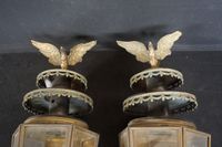 2 grandes lanternes de calèche en cuivre - ornées d'aigles -… (photo 2)