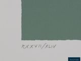 an image of a painting of a green square with numbers on it